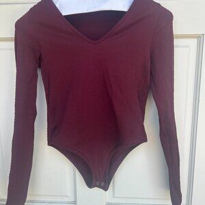 dark red bodysuit